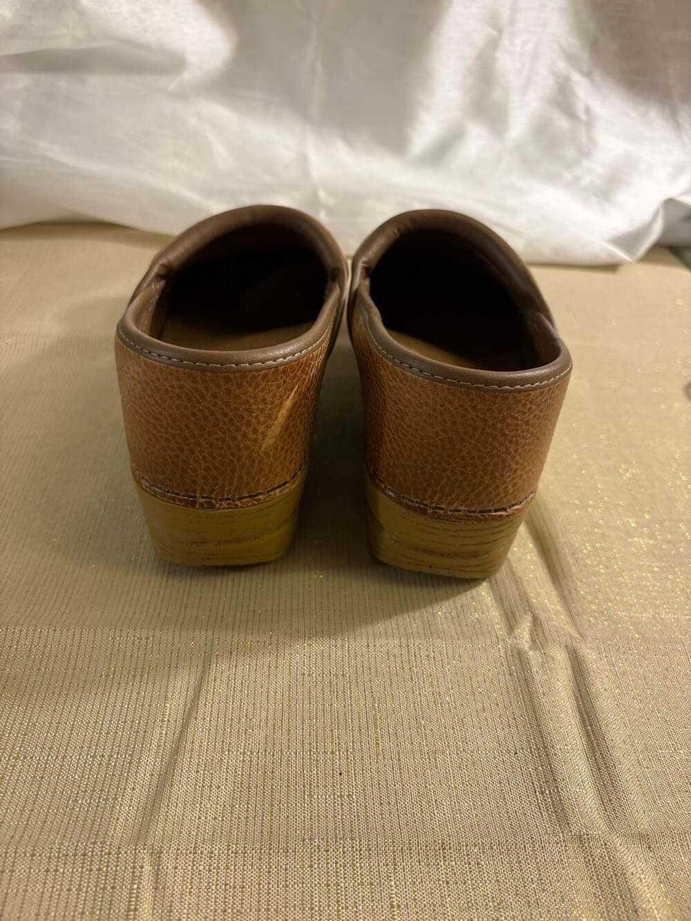 Dansko Professional Clogs in Honey Distressed Leather - Picture 6 of 10
